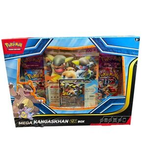 Pokémon TCG Mega Kangaskhan EX Box Foil Promo Lenticular Card 4 Booster Packs